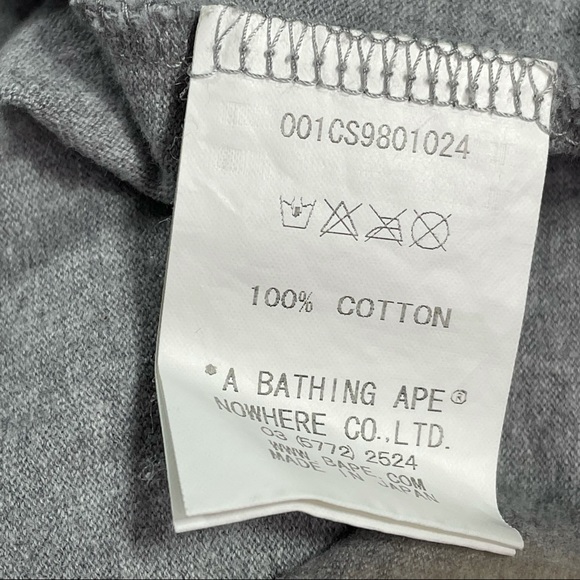 Bape Planet of the Apes Generals Mens Medium Size Gray T-Shirt Rare Tee - Picture 7 of 8